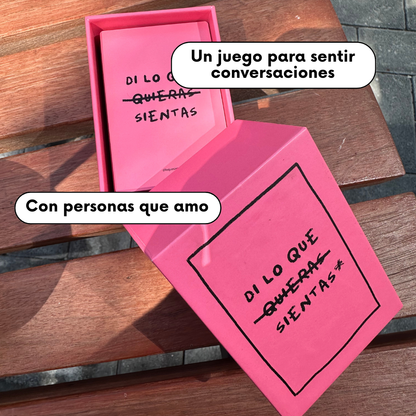 Juego de cartas Di lo que sientas